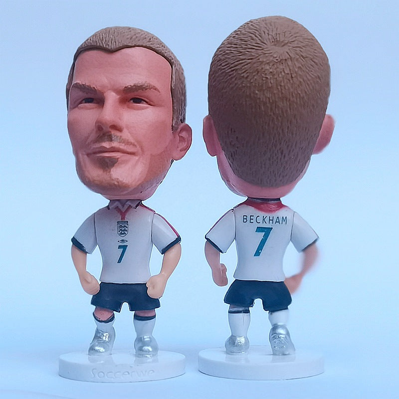 Football Star Figurine Set – Spain Argentina Brazil Soccer Player Collectible Dolls, Football Fan Gift Action Figure Model