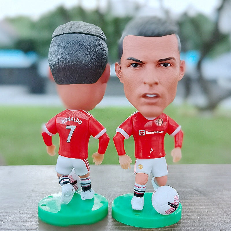 Football Star Figurine Set – Spain Argentina Brazil Soccer Player Collectible Dolls, Football Fan Gift Action Figure Model