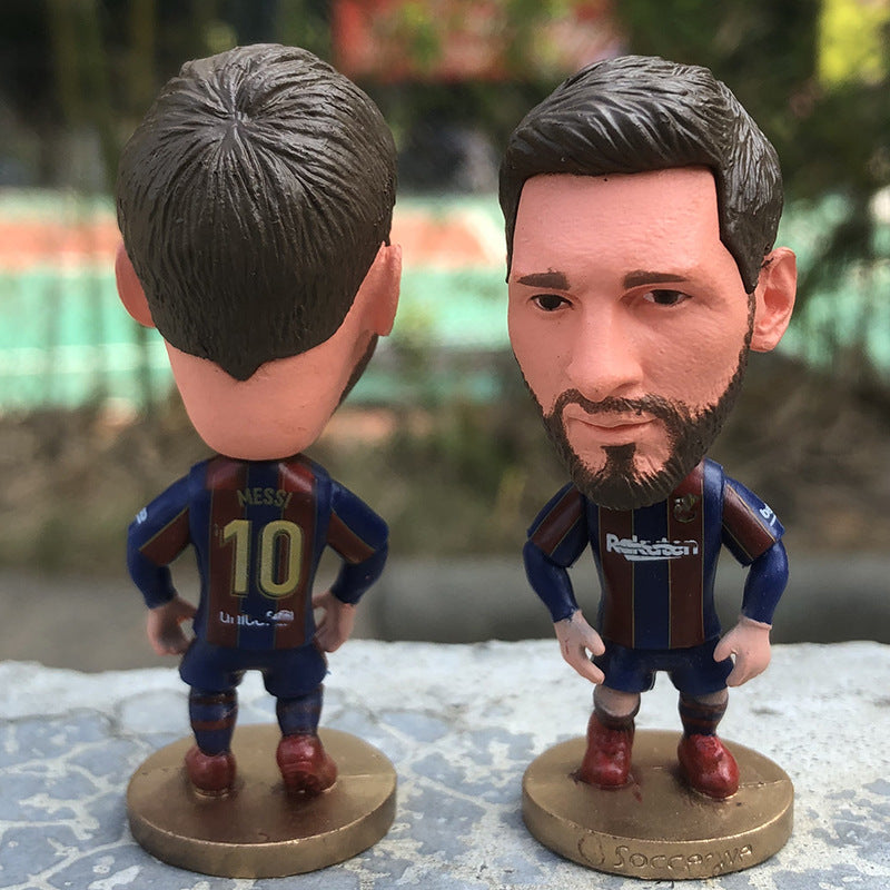 Football Star Figurine Set – Spain Argentina Brazil Soccer Player Collectible Dolls, Football Fan Gift Action Figure Model