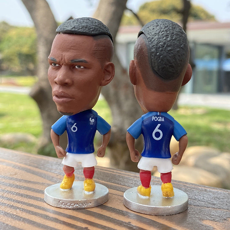 Football Star Figurine Set – Spain Argentina Brazil Soccer Player Collectible Dolls, Football Fan Gift Action Figure Model