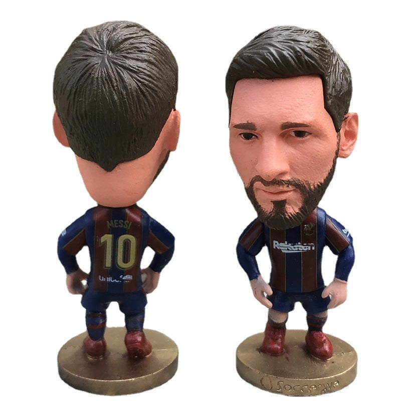 Football Star Figurine Set – Spain Argentina Brazil Soccer Player Collectible Dolls, Football Fan Gift Action Figure Model