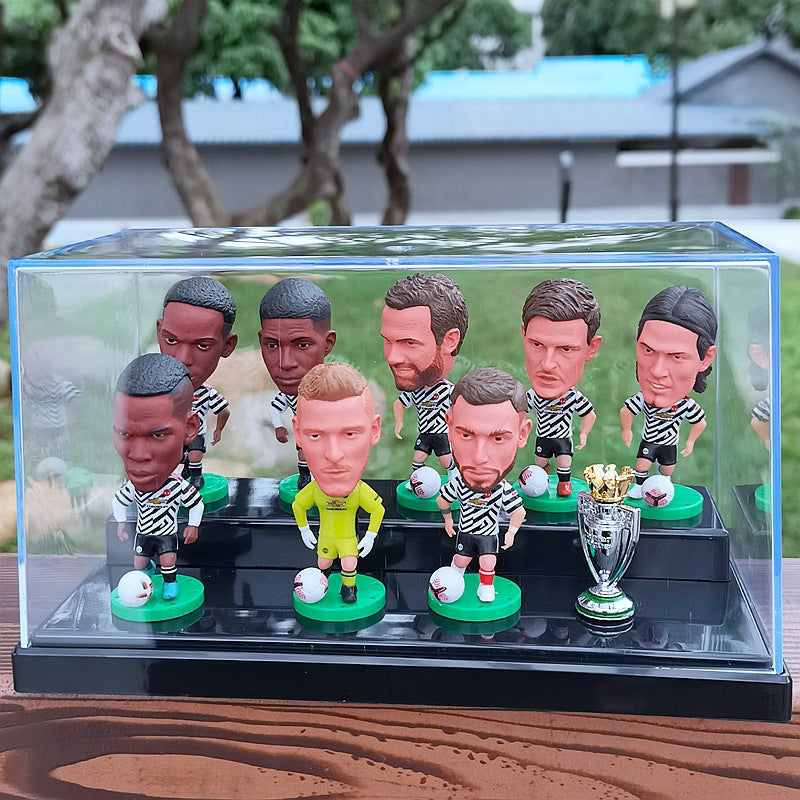 Football Star Figurine Set – Spain Argentina Brazil Soccer Player Collectible Dolls, Football Fan Gift Action Figure Model
