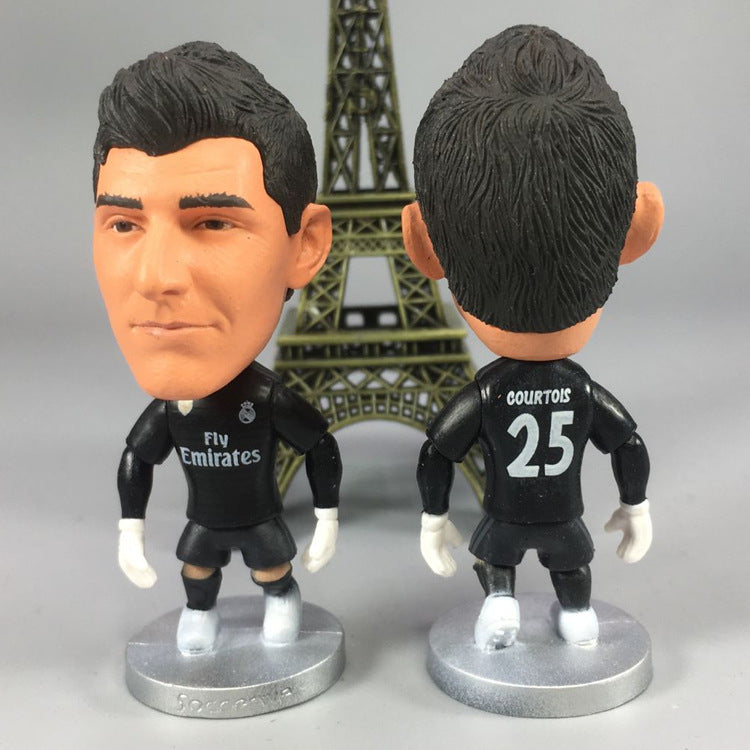 Football Star Figurine Set – Spain Argentina Brazil Soccer Player Collectible Dolls, Football Fan Gift Action Figure Model