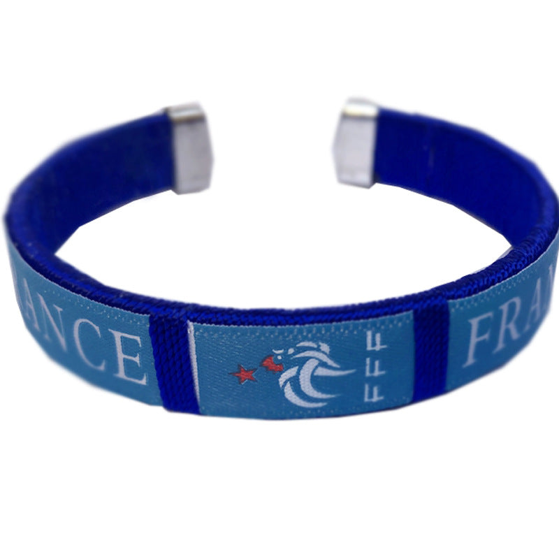 Football fan wristbands Spain Brazil Portugal Argentina France Italy string wristbands fan accessories-5e360f5770a8