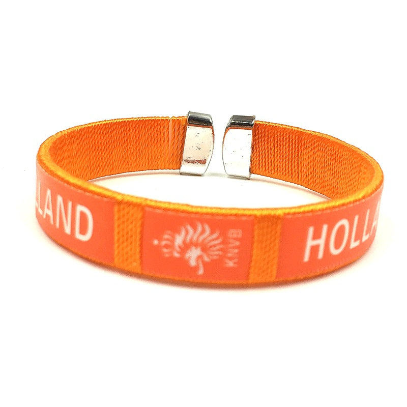 Football fan wristbands Spain Brazil Portugal Argentina France Italy string wristbands fan accessories