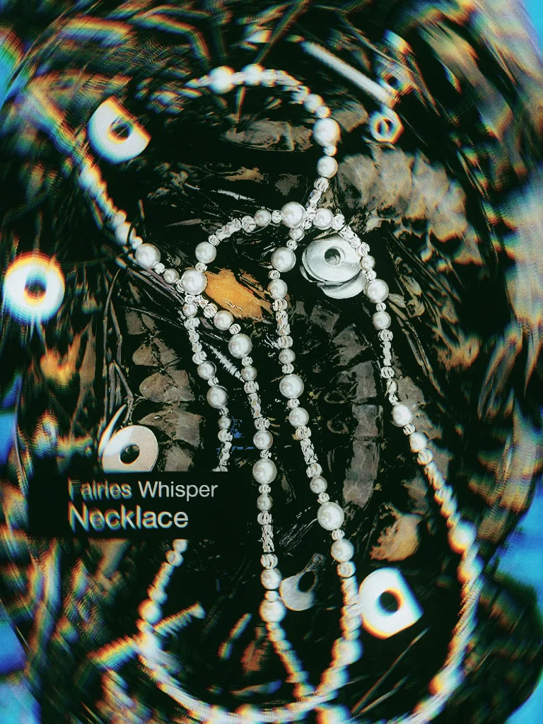 Fairies Whisper Fish Market series “Seaweed” necklace, silver matte and polished beads in elegant mix.