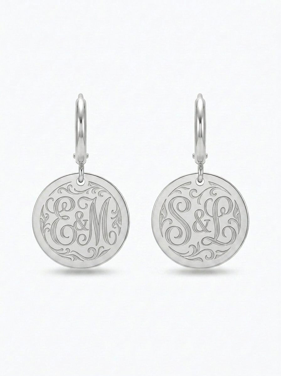 Hypoallergenic F316 Stainless Steel Studs – Personalized Name Earring Custom Dangle