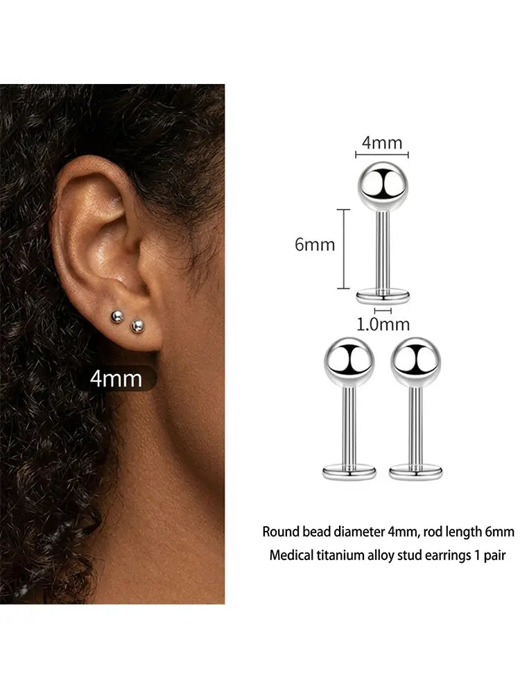 ASTM F136 Titanium Piercing Care Studs - view 5
