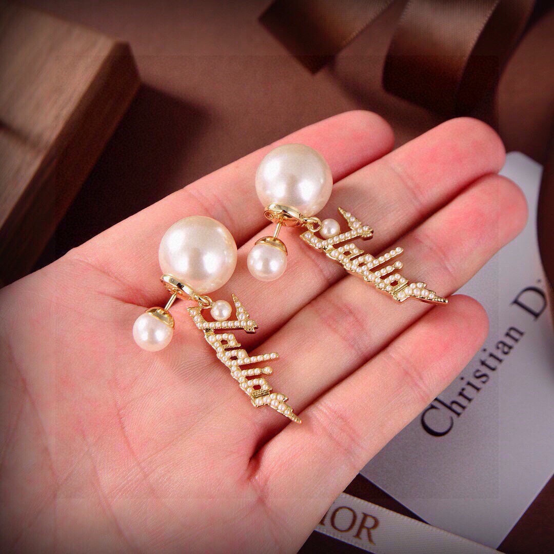 Vintage Authentic Gold-Tone Turn-Lock Earrings