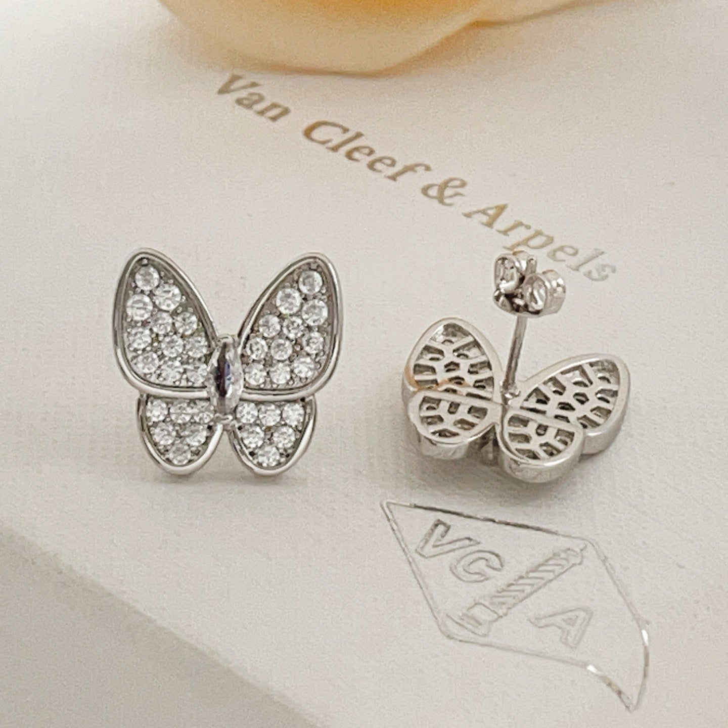 Vintage Authentic Gold-Tone Turn-Lock Earrings