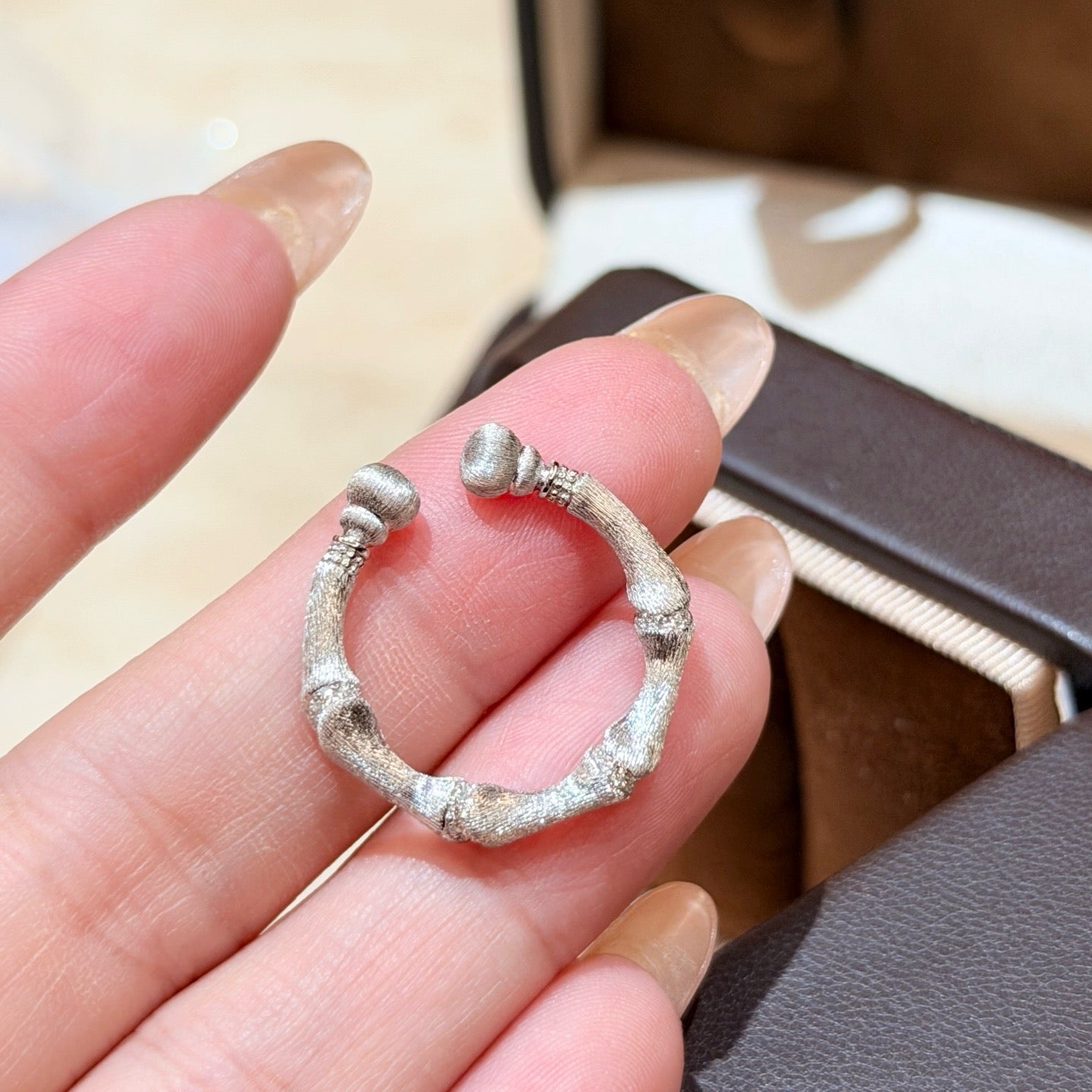 Vintage Authentic Gold-Tone Turn-Lock Ring