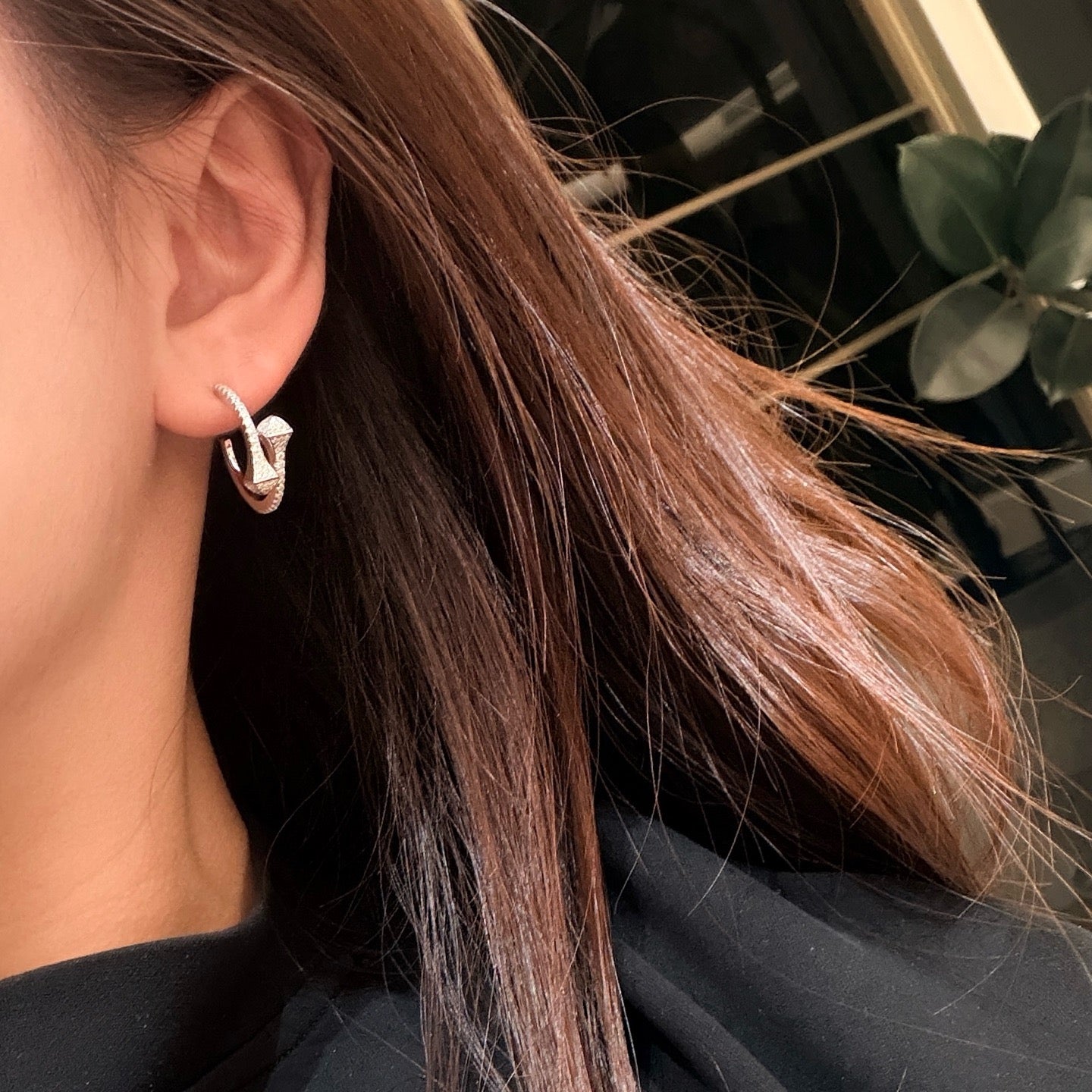 Vintage Authentic Gold-Tone Turn-Lock Earrings