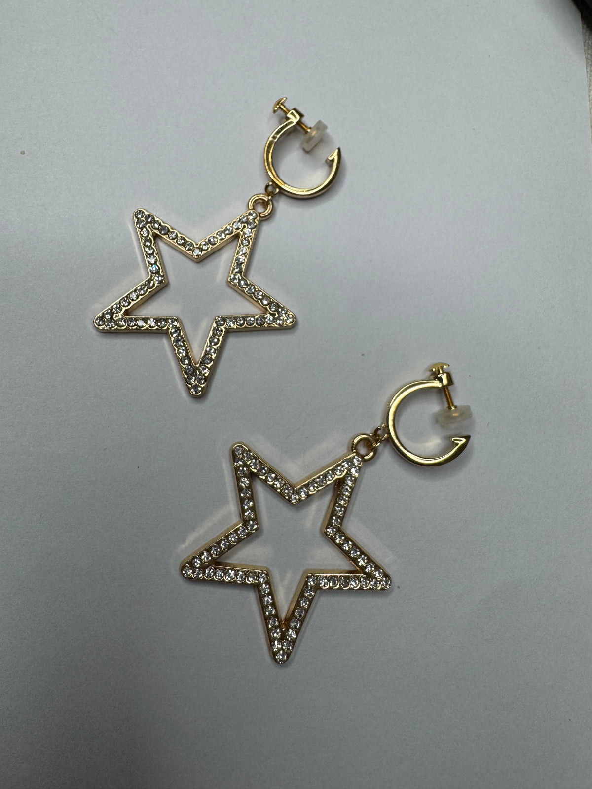 Star Comfortable Clip-On Earrings Ear Clips