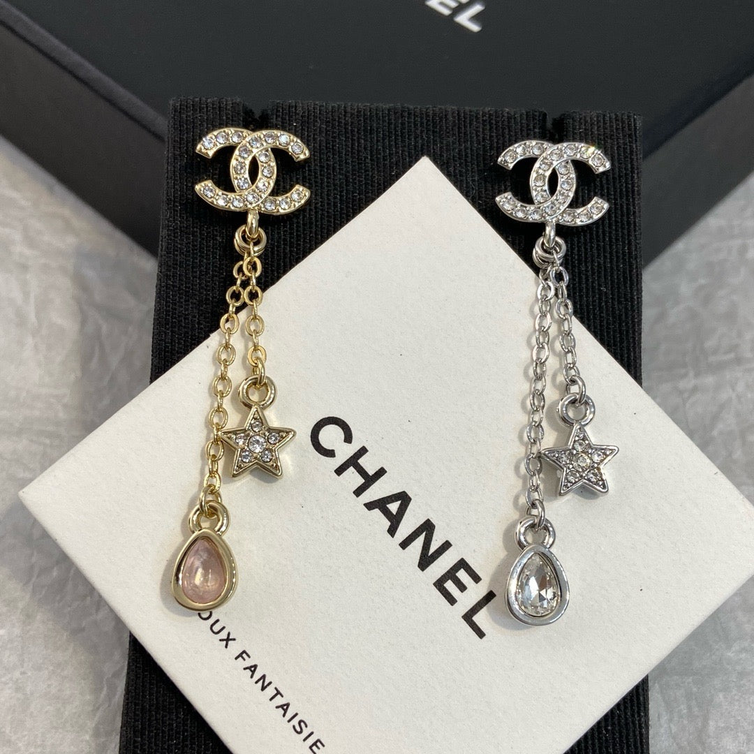 Vintage Authentic Chanel Gold-Tone Turn-Lock Earrings