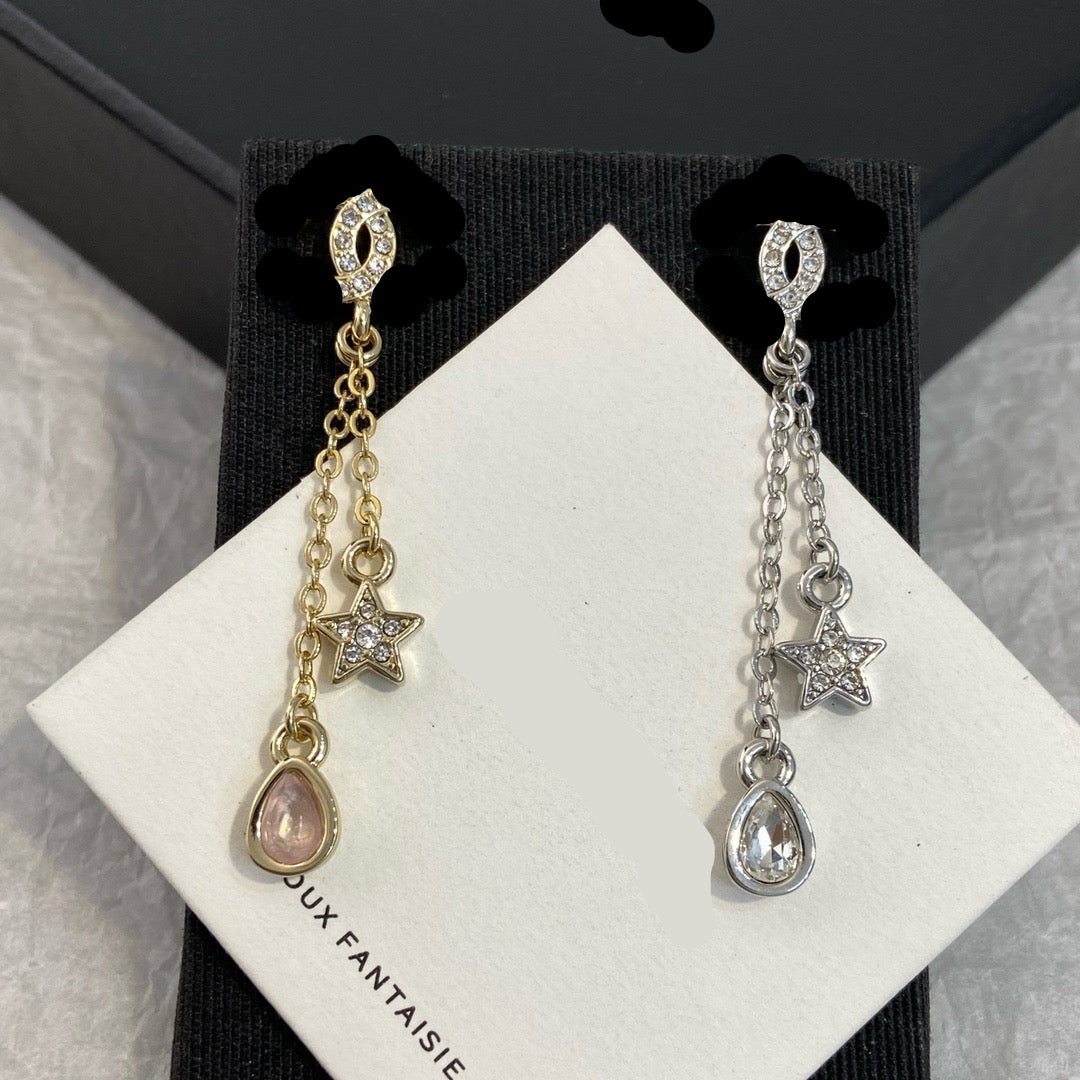 Vintage Authentic Gold-Tone Turn-Lock Earrings