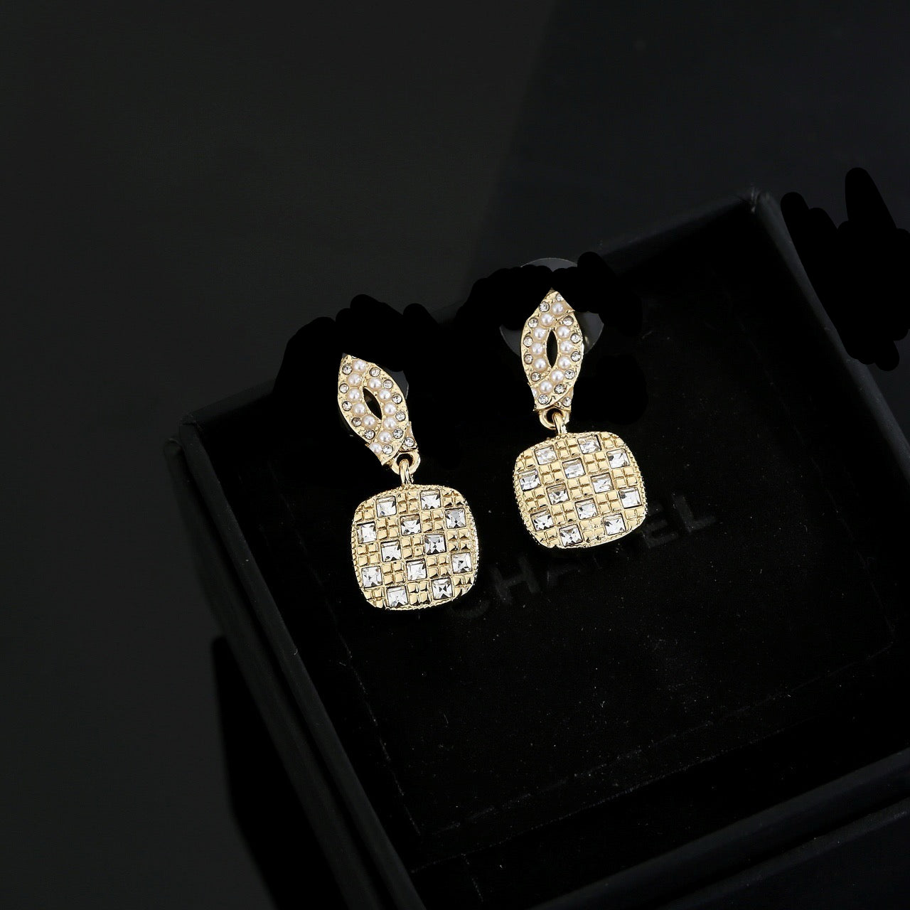 Vintage Authentic Gold-Tone Turn-Lock Earrings