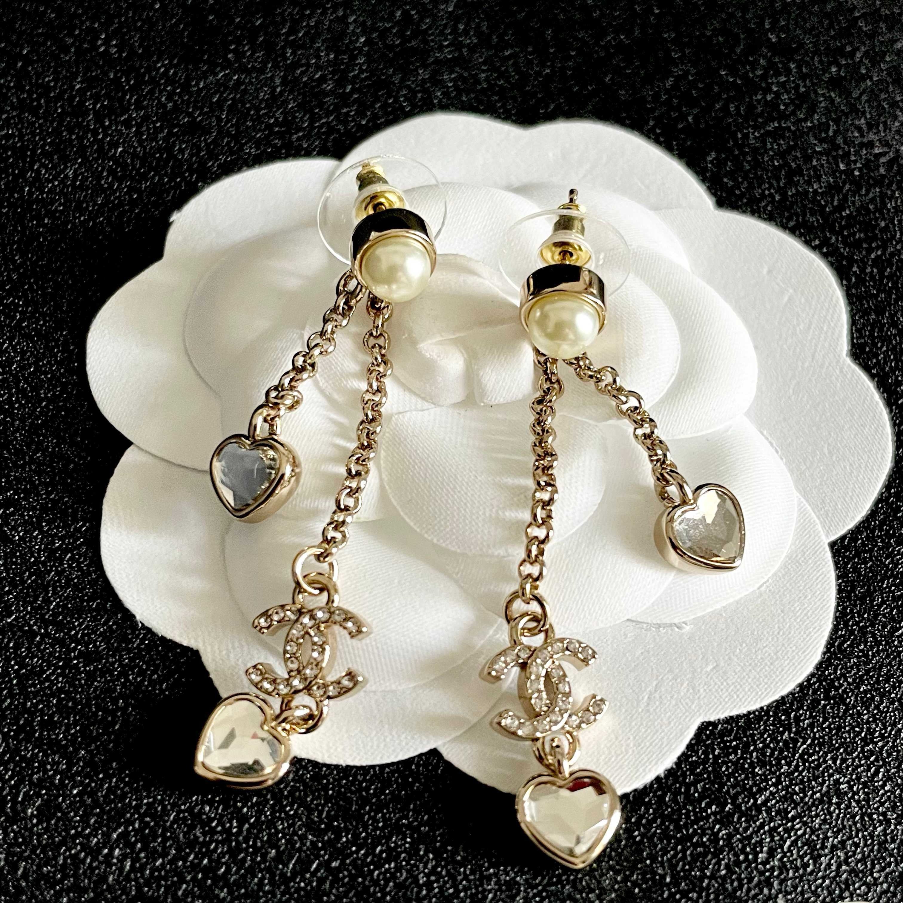 Vintage Authentic Chanel Gold-Tone Turn-Lock Earrings