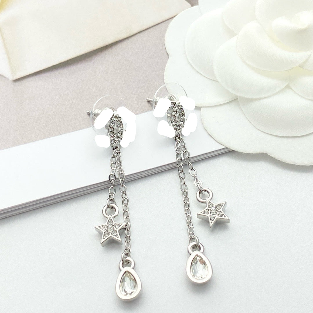 Vintage Authentic Gold-Tone Turn-Lock Earrings