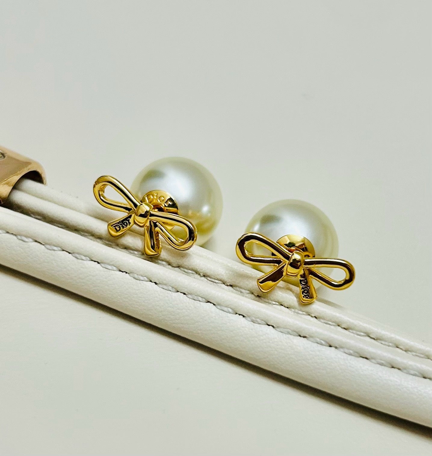 Vintage Authentic Gold-Tone Turn-Lock Earrings