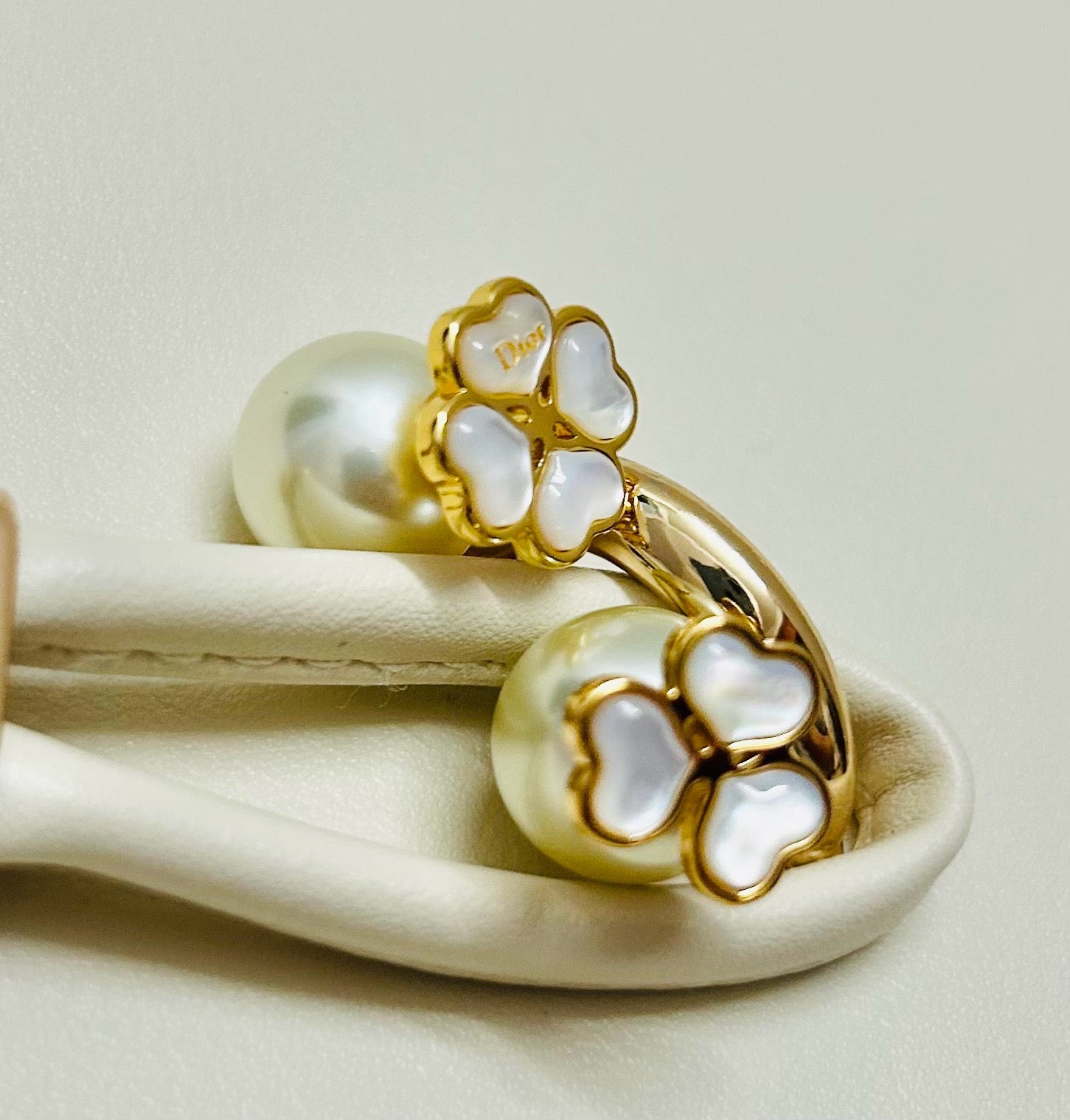 Vintage Authentic Gold-Tone Turn-Lock Earrings