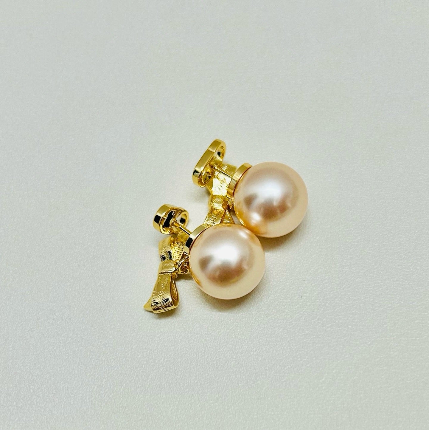 Vintage Authentic Gold-Tone Turn-Lock Earrings