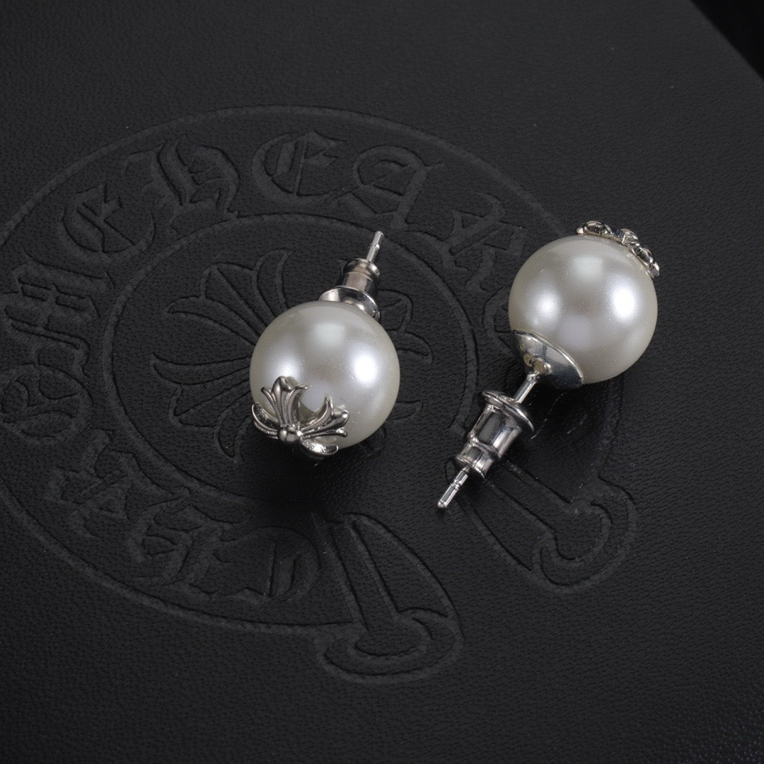 Vintage Authentic Gold-Tone Turn-Lock Earrings