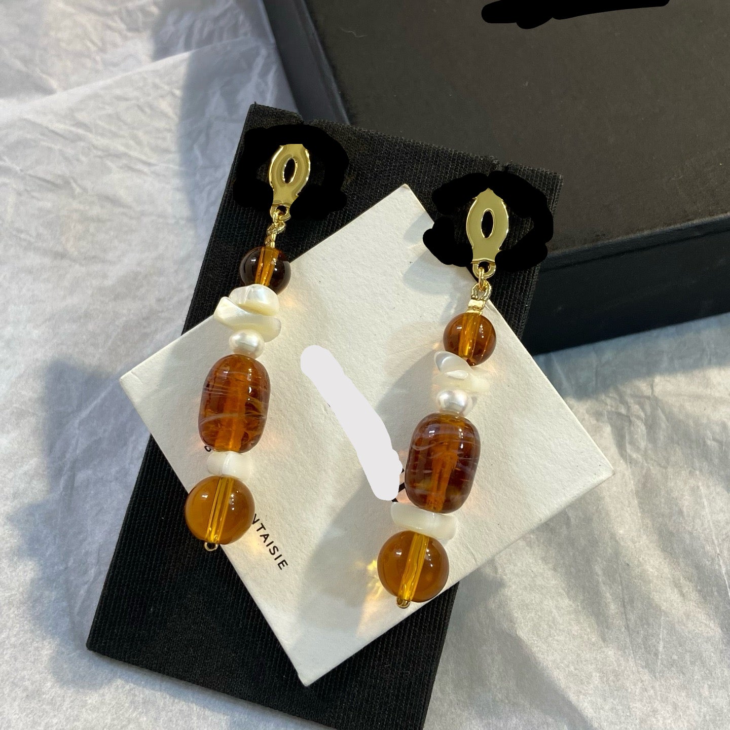 Vintage Authentic Gold-Tone Turn-Lock Earrings