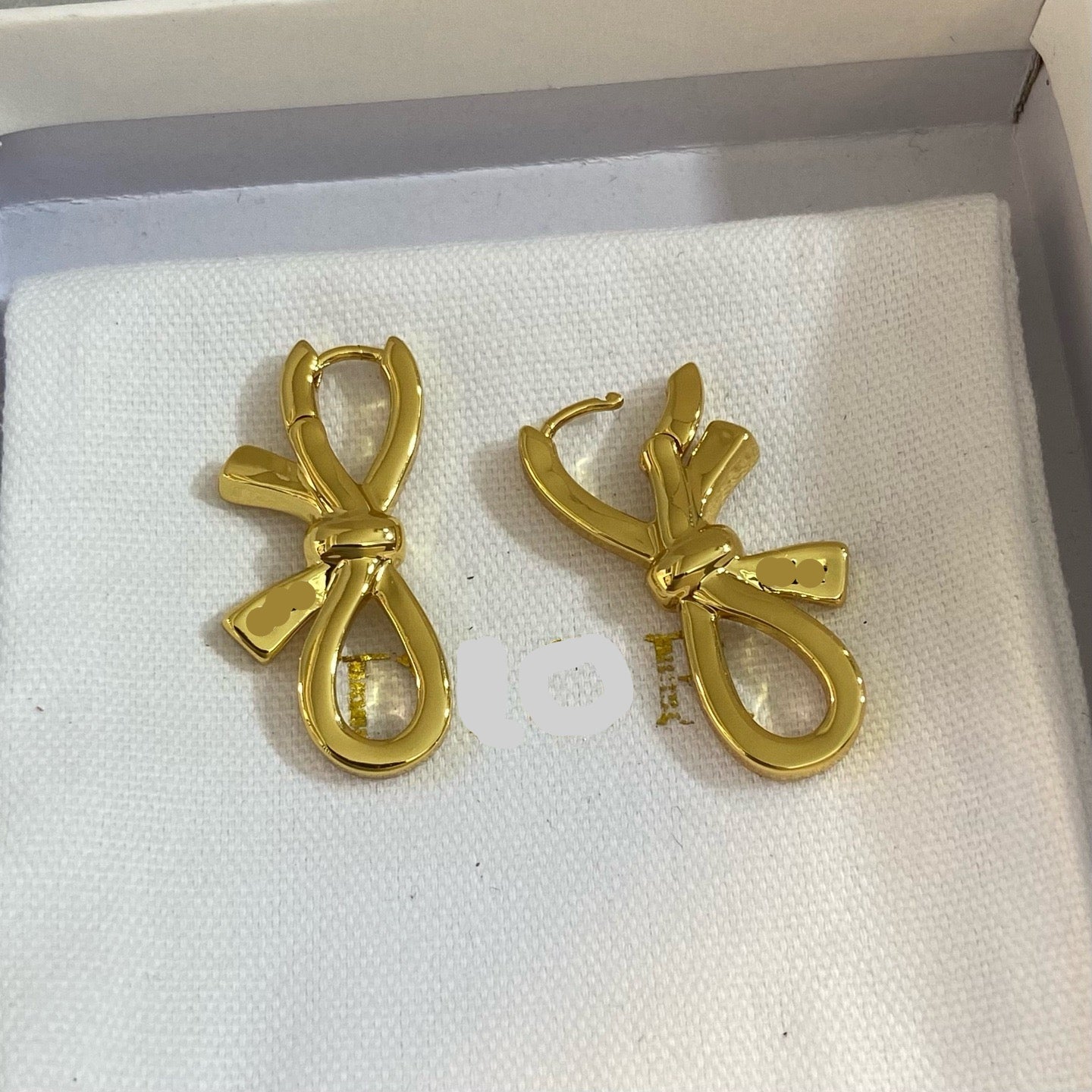 Vintage Authentic Gold-Tone Turn-Lock Earrings