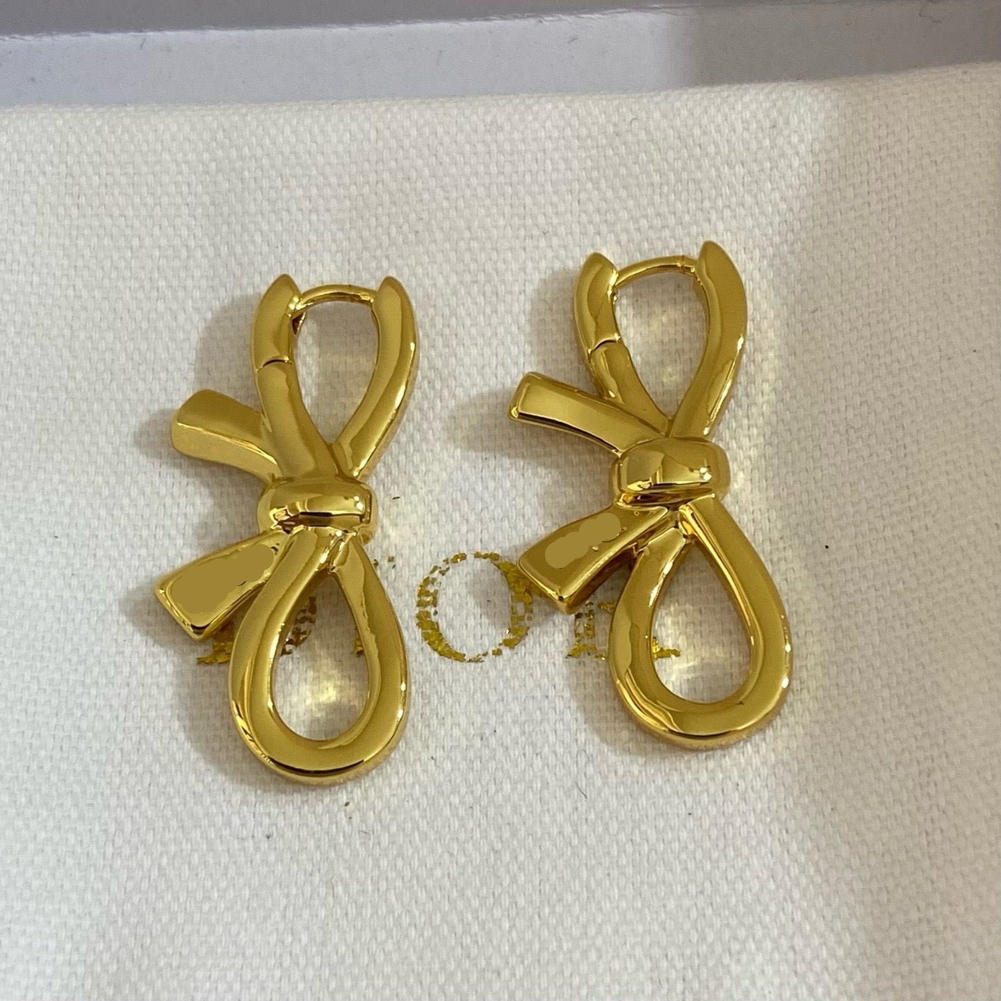 Vintage Authentic Gold-Tone Turn-Lock Earrings