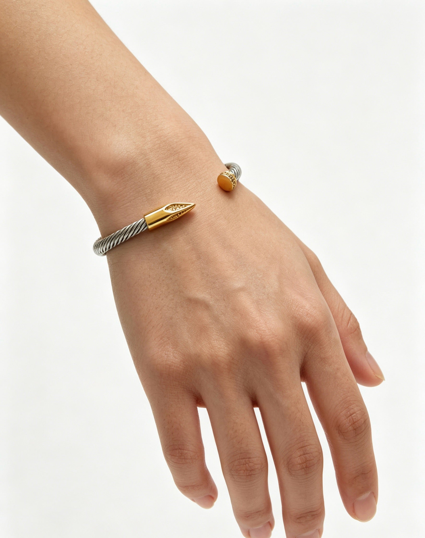 Vintage Authentic Gold-Tone Turn-Lock Bracele