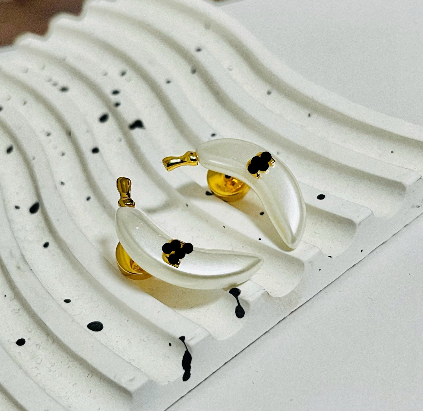 Vintage Authentic Gold-Tone Turn-Lock Earrings