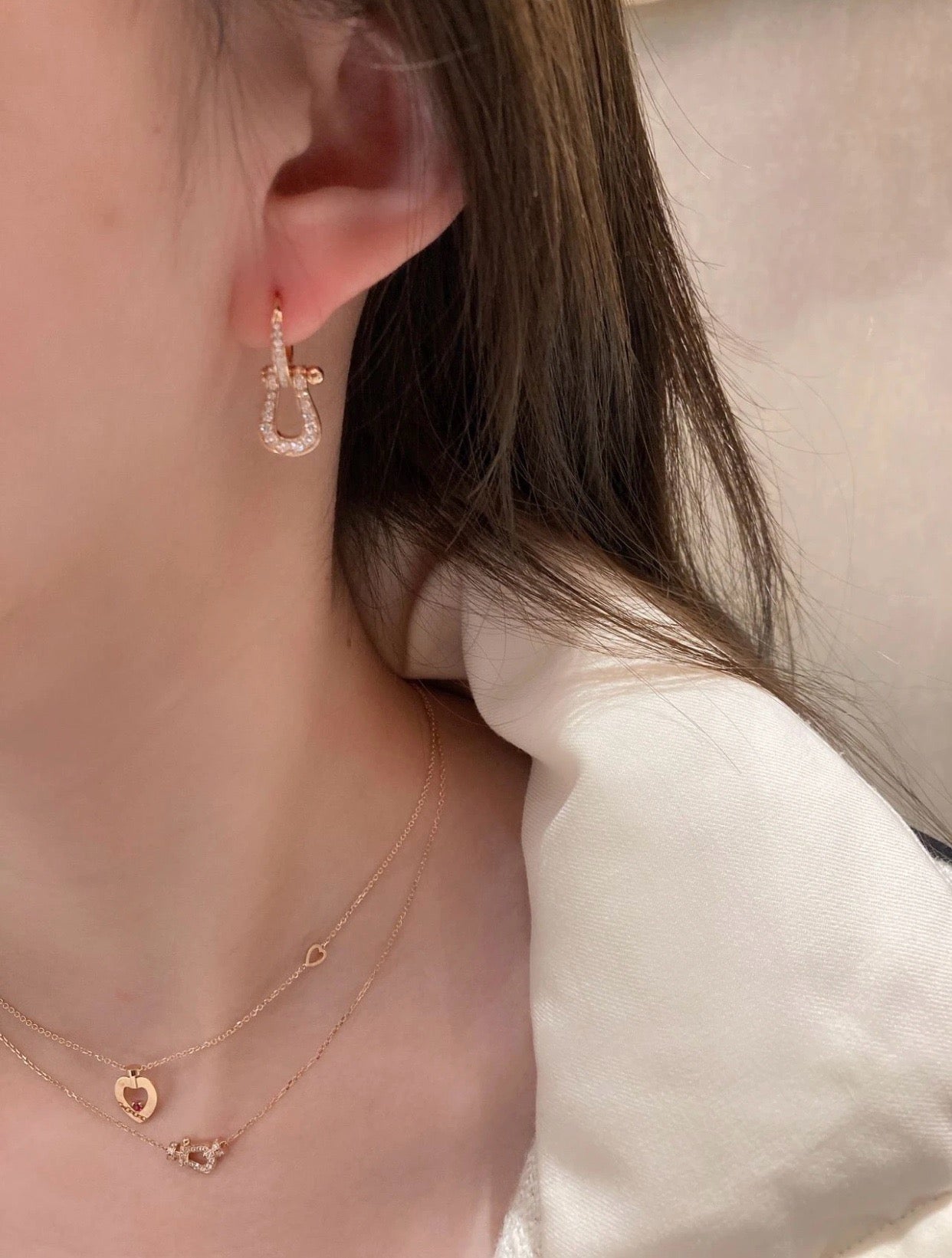 Vintage Authentic Gold-Tone Turn-Lock Earrings