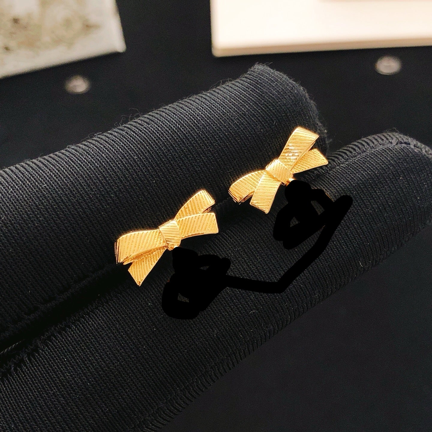 Vintage Authentic Gold-Tone Turn-Lock Earrings