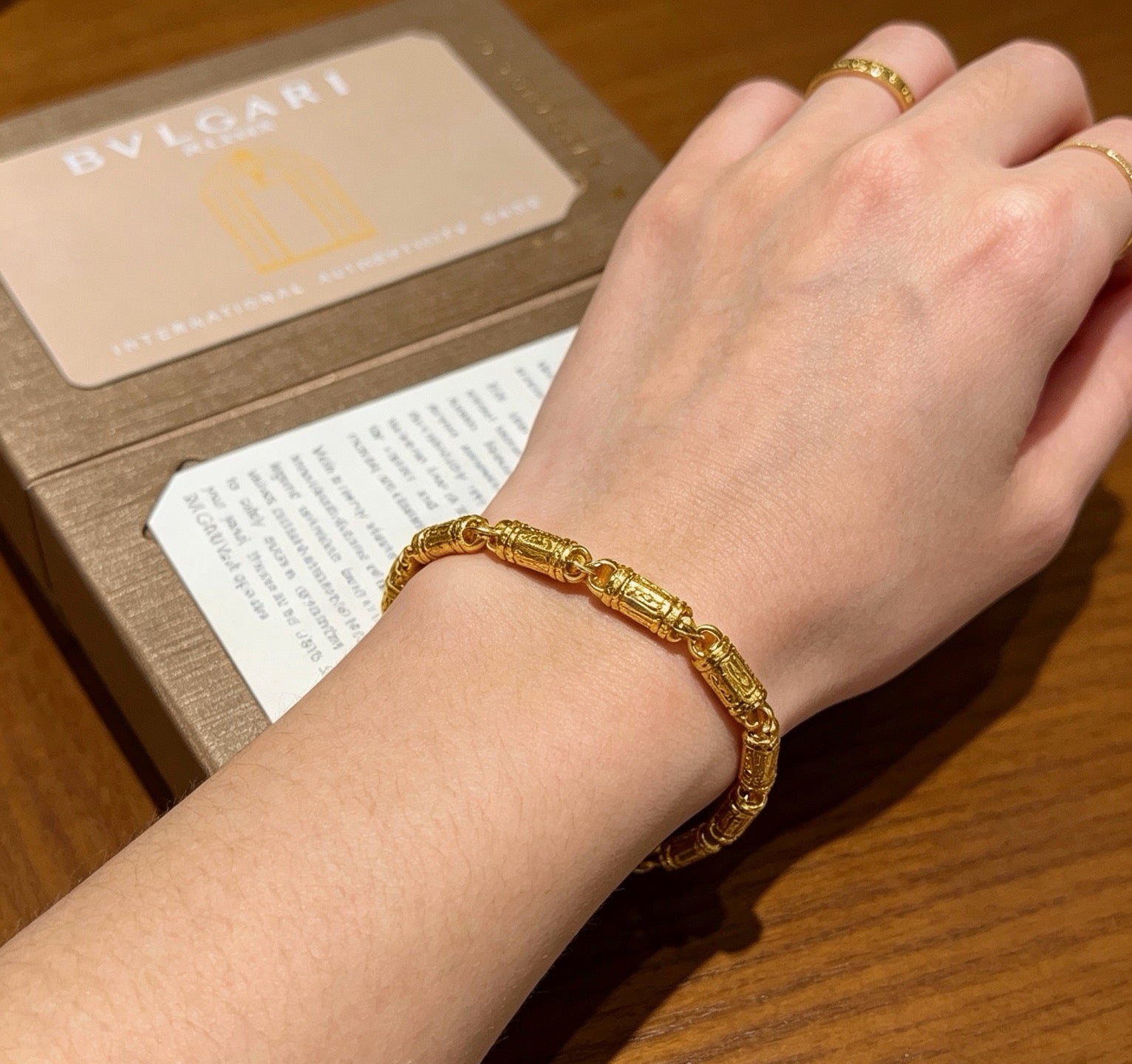 Vintage Authentic Gold-Tone Turn-Lock Bracelet