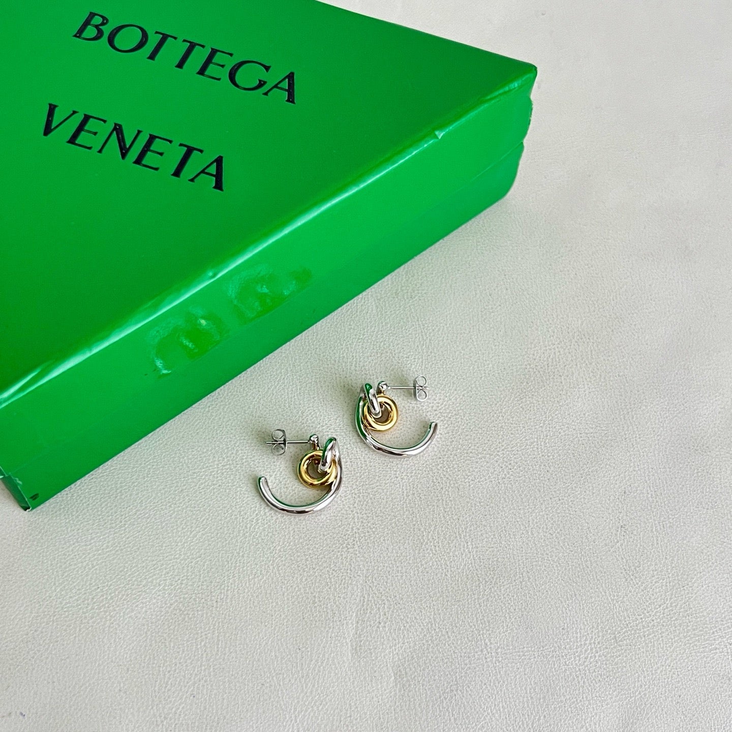 Vintage Authentic Gold-Tone Turn-Lock Earrings