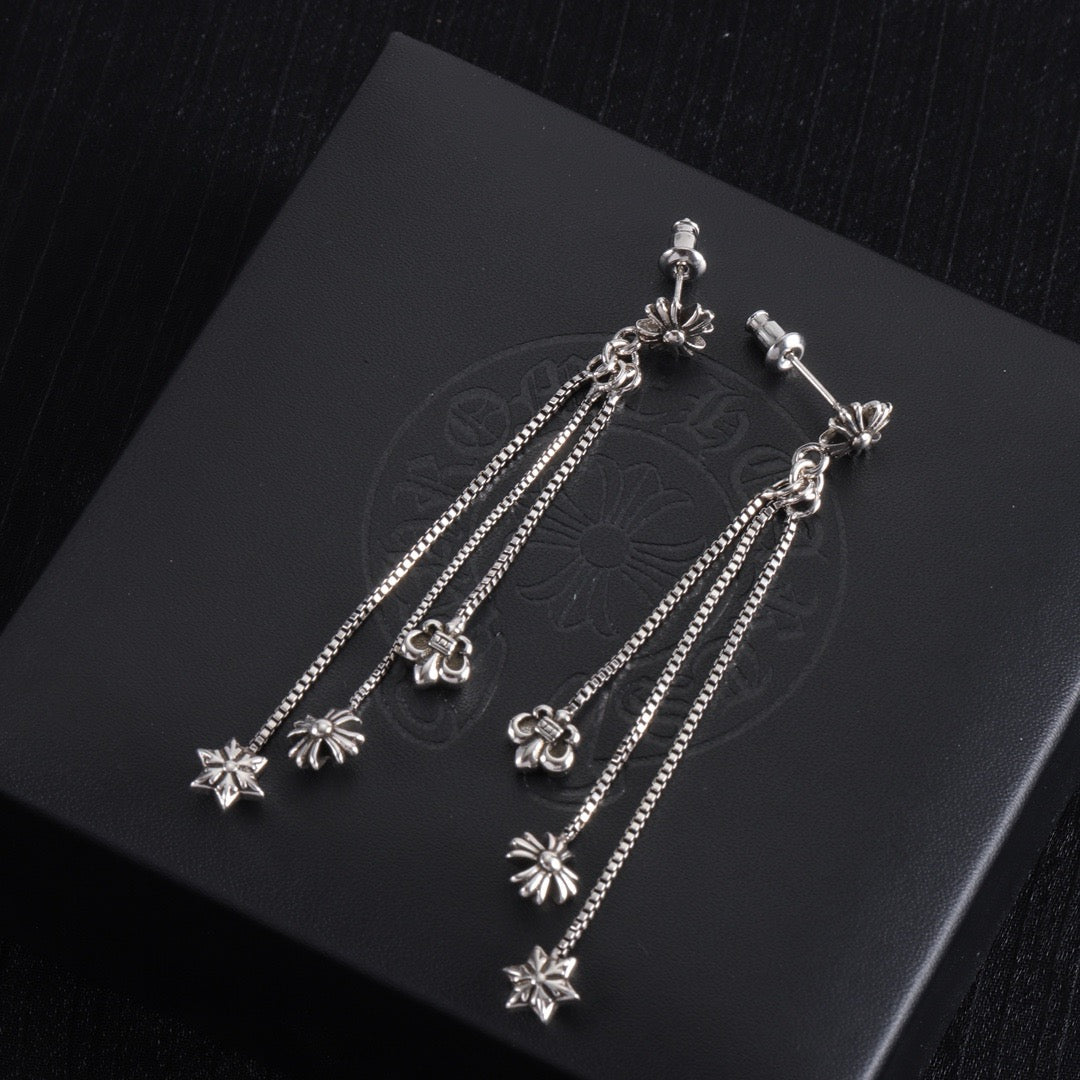 Vintage Authentic Gold-Tone Turn-Lock Earrings