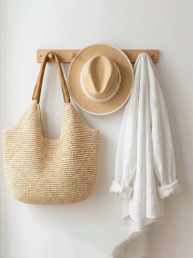 Minimalist Oversized Straw Woven Bag Summer Travel