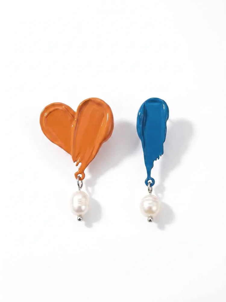 Oil Painting Art Color Earrings Original Design St