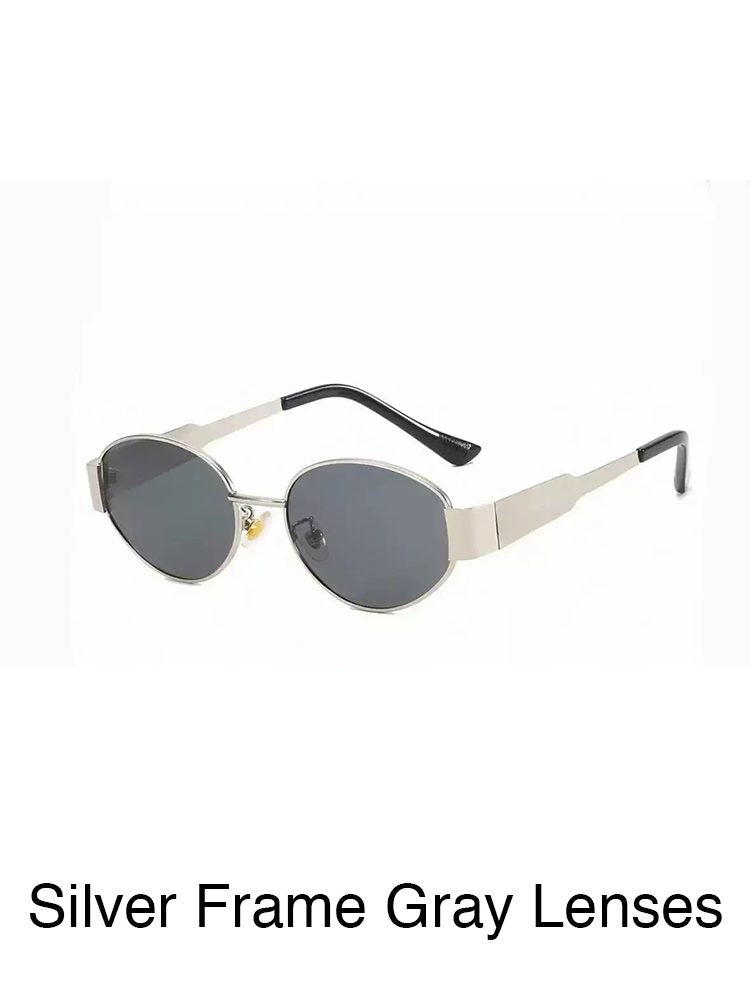 Old Money Cat-Eye Vintage Sunglasses UV400 Metal Frame Shades