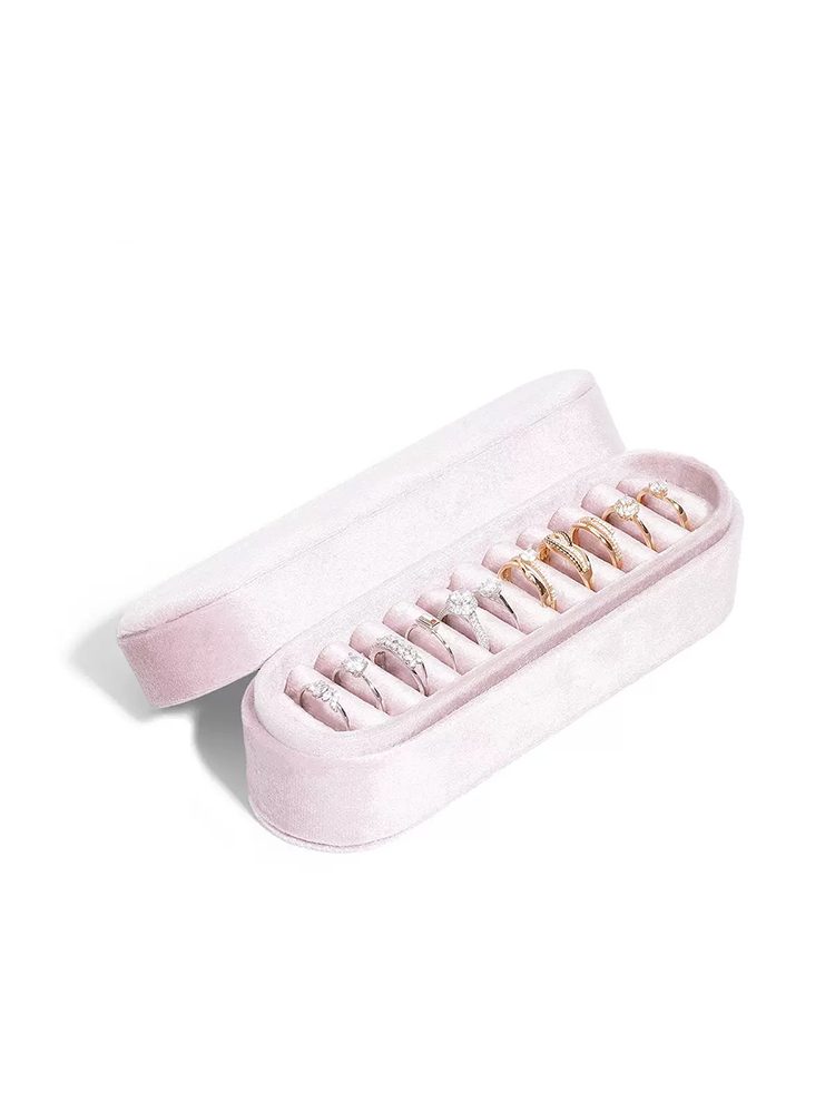 Pink & Blue Jewelry Organizer Box + 5 Random Rings
