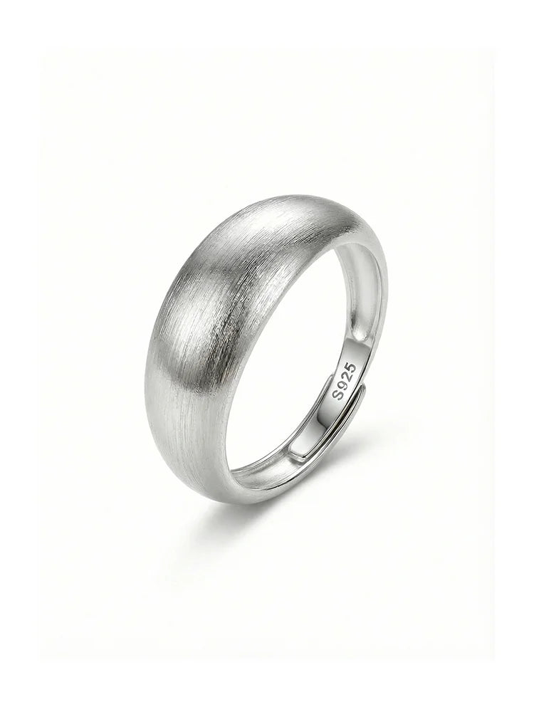 Abyss Silver Brushed Adjustable Ring