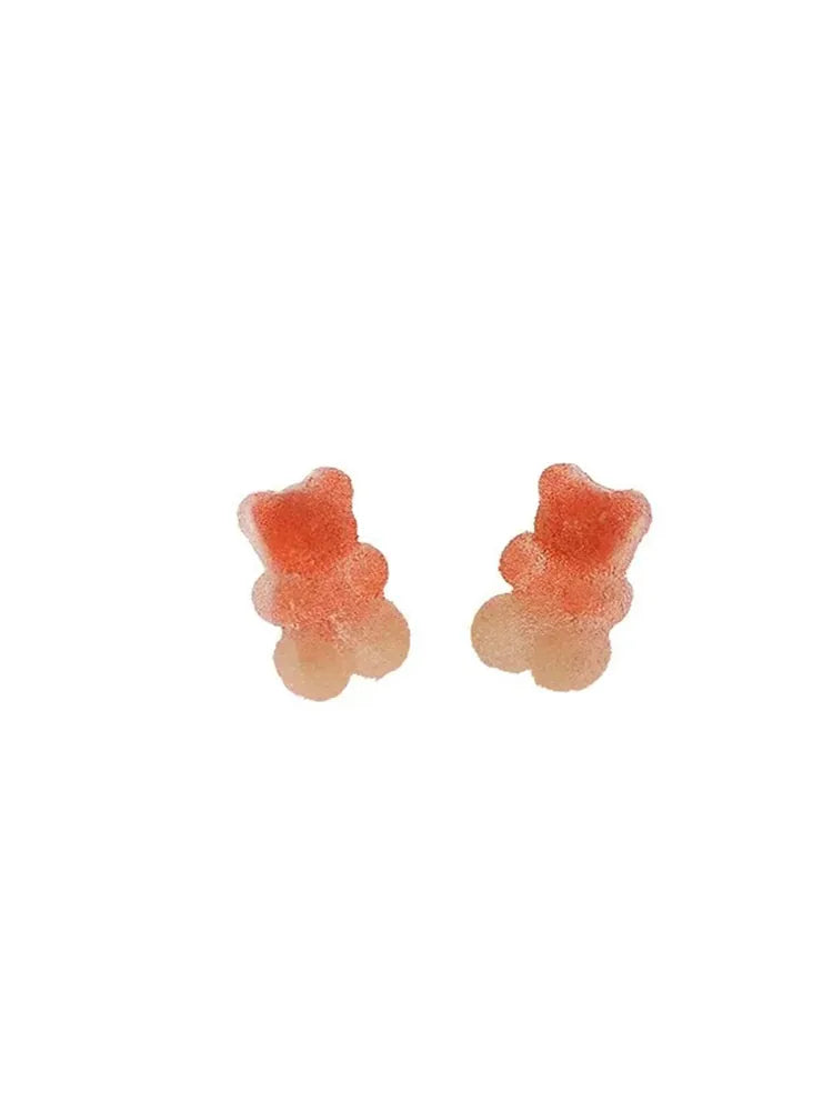 Spring Bear Candy Earrings – Cute Fashion Stud Earrings Cartoon