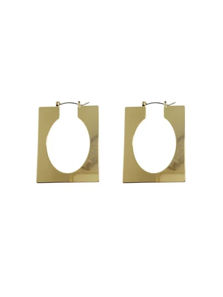 Square Stainless Steel Ethnic Style Earrings Large Big Dangle