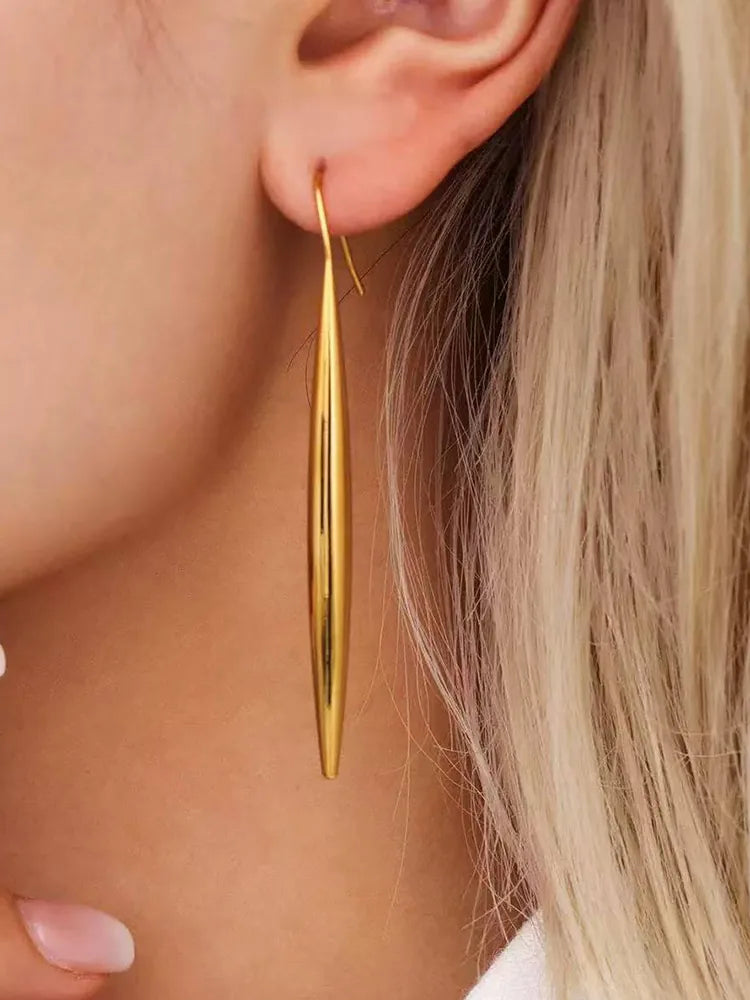 Stainless Steel Fishing Float Long Drop Earrings Tassel
