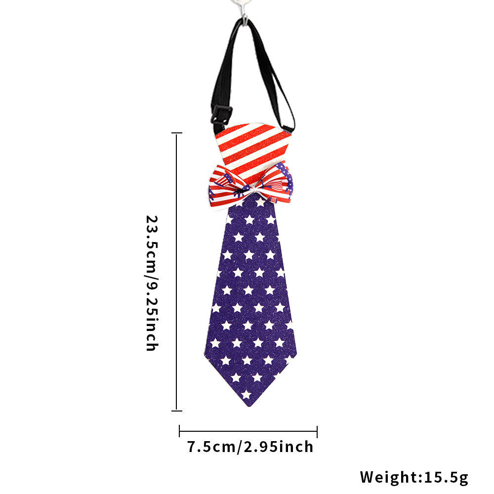 USA Patriotic Party Accessory Set - Flag Top Hat Headband Glasses & Necklace Kit for Independence Day Parades Celebrations and Events