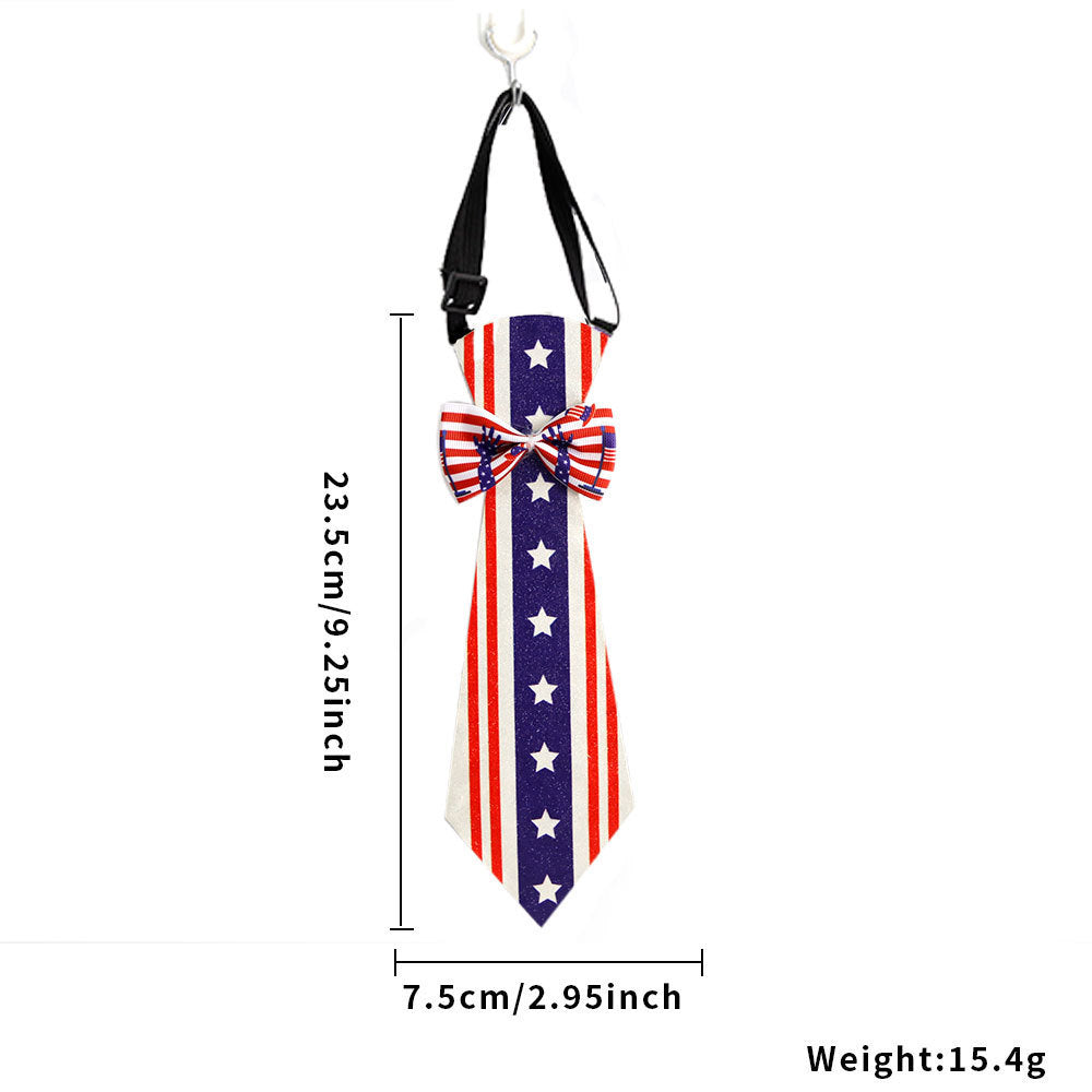 USA Patriotic Party Accessory Set - Flag Top Hat Headband Glasses & Necklace Kit for Independence Day Parades Celebrations and Events