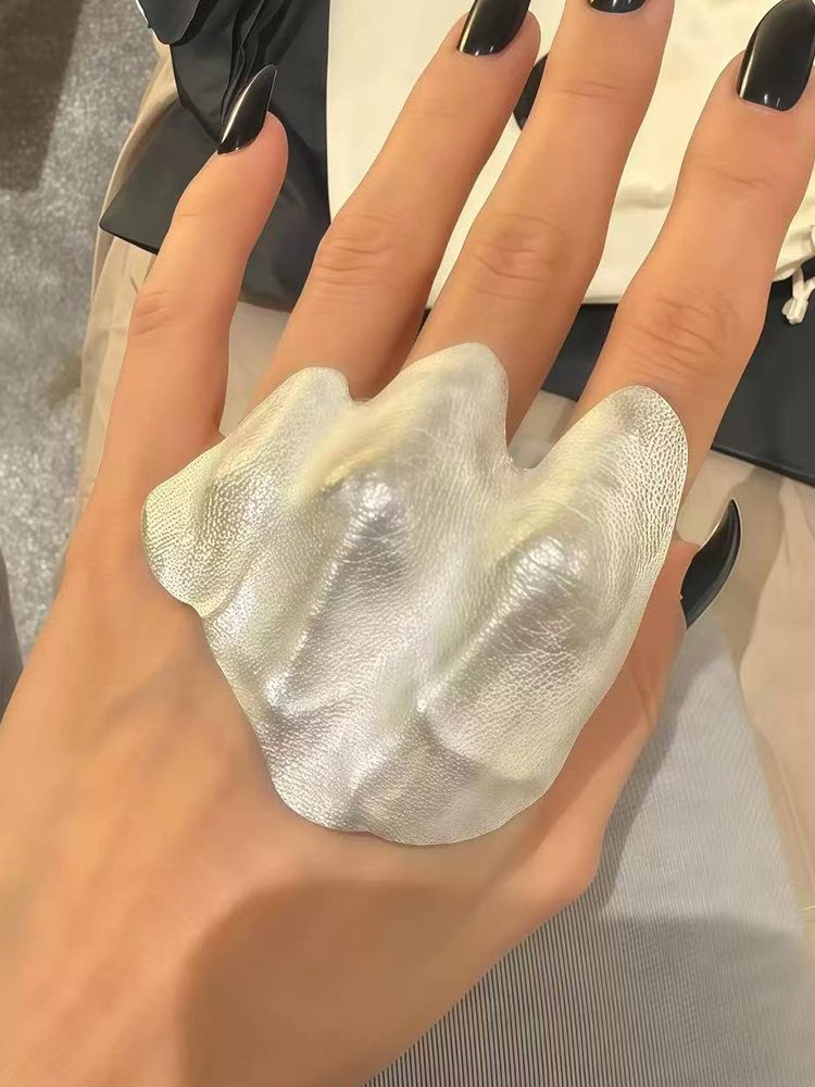 Unique Statement Ring – Gold & Silver Stainless Steel
