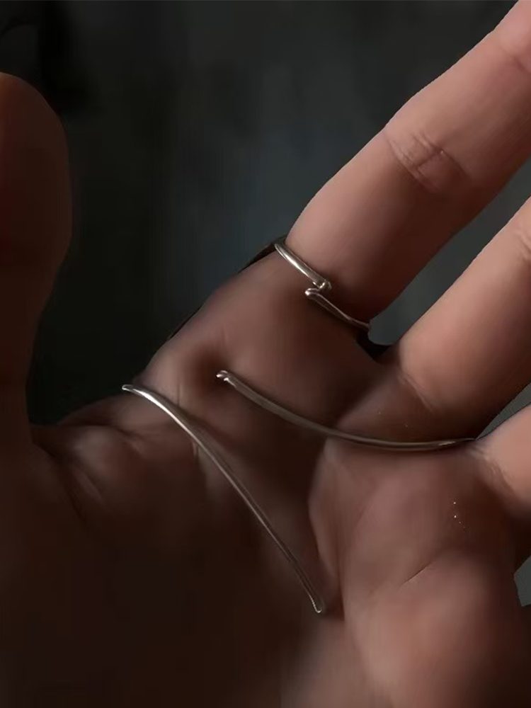 Unique Statement Ring – Gold & Silver Stainless Steel
