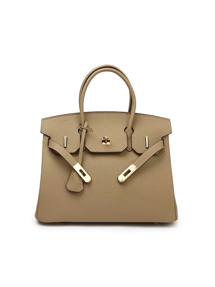 Women's Full-Grain Leather Business Tote Bag, Medium Size Professional Handbag for Work and Commute
