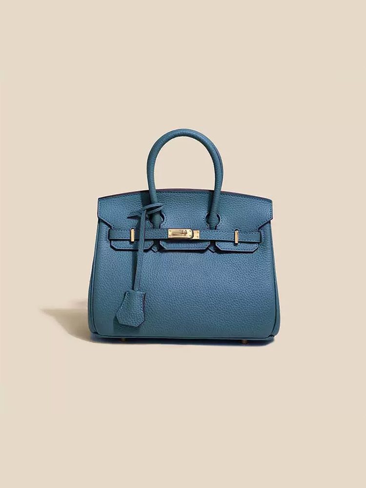 Women's Full-Grain Leather Business Tote Bag, Medium Size Professional Handbag for Work and Commute